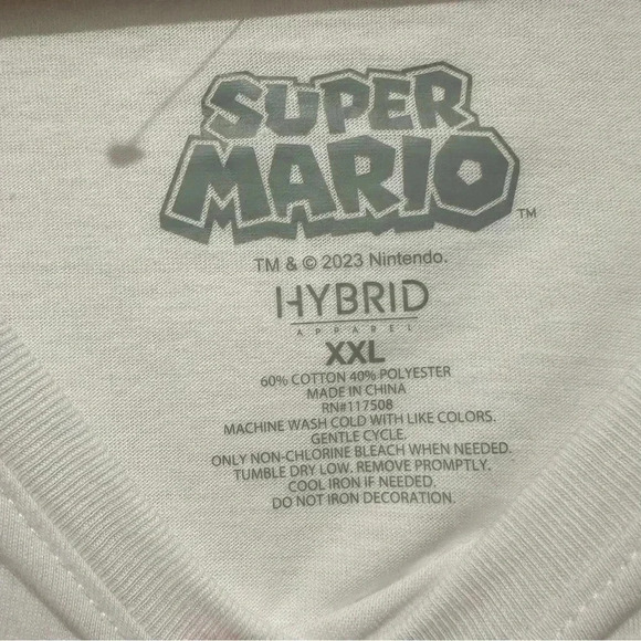 HYBRID‎ Super Mario Shirt Short Sleeve Graphic Tee - Picture 3 of 5